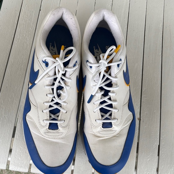 Nike Other - Nike Men's Sneakers in White, Blue, and Yellow